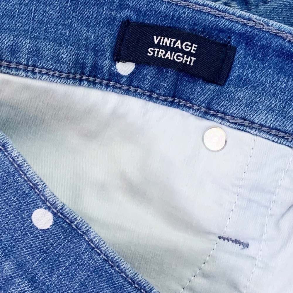 NWT J. Crew Vintage Straight High Rise Jeans In Scattered Dots Blue/White - Picture 9 of 9